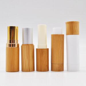 3g 4g 5g Eco-friendly Wooden Bamboo Lipbalm Container Natural Bamboo Lip Balm Tube