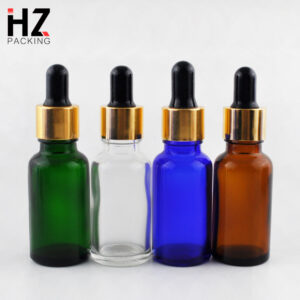 High Quality Multy Color Empty 5-100ml Essential Oil Serum Glass Bottle with Dropper Cap