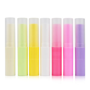 4g Plastic Round Cute Lip Balm Tubes Empty Colorful Lipstick Tube Cosmetic Packaging