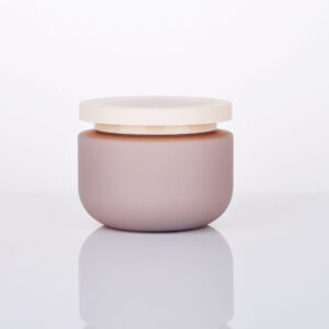 Premium texture 250g PE pink face cream jar with inner lid